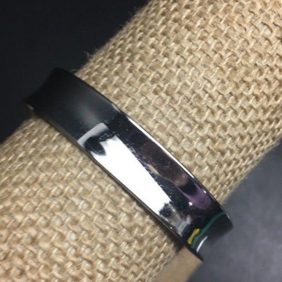 Silver Open Bangle Bracelet Cuff Simple Classic Shiny Soft Girl - Picture 1 of 3